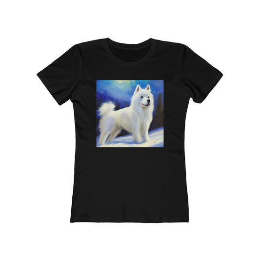 American Eskimo Dog Women's Slim Fitted Ringspun Cotton Tee