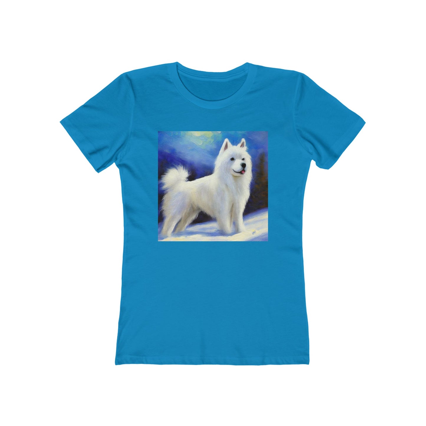 American Eskimo Dog Women's Slim Fitted Ringspun Cotton Tee