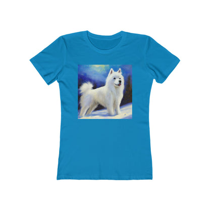 American Eskimo Dog Women's Slim Fitted Ringspun Cotton Tee