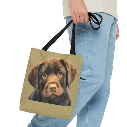 Chocolate Labrador Retriever Puppy Tote Bag
