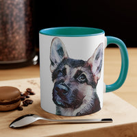 German Shepherd 'Sly' Accent Coffee Mug, 11oz