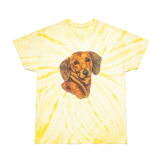 Dachshund 'Doxie 1' Unisex Cotton Tie-Dye Tee, Cyclone