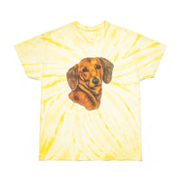 Dachshund 'Doxie 1' Unisex Cotton Tie-Dye Tee, Cyclone