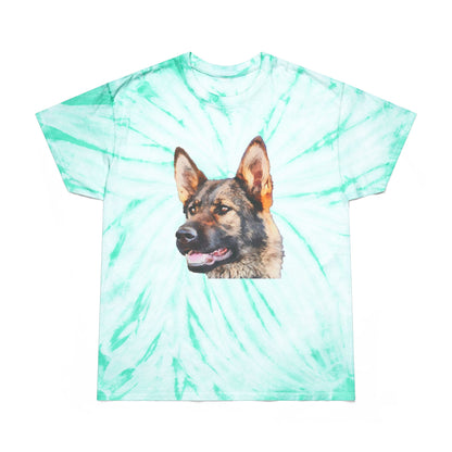 German Shepherd Tie-Dye Tee, Cyclone: A Splash of Fun