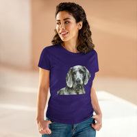 Weimaraner 'Greyson' Women's Midweight Cotton Tee