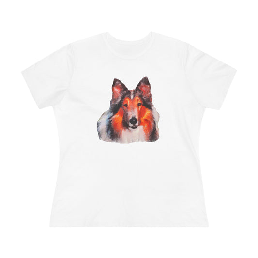 Rough Coated Collie Women's Relaxed Fit Cotton Tee