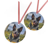 Blue Heeler - Australian Cattle Dog 'Bailey' Metal Ornaments