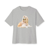 Afghan Hound Unisex Oversized RIngspun Cotton Boxy T-Shirt