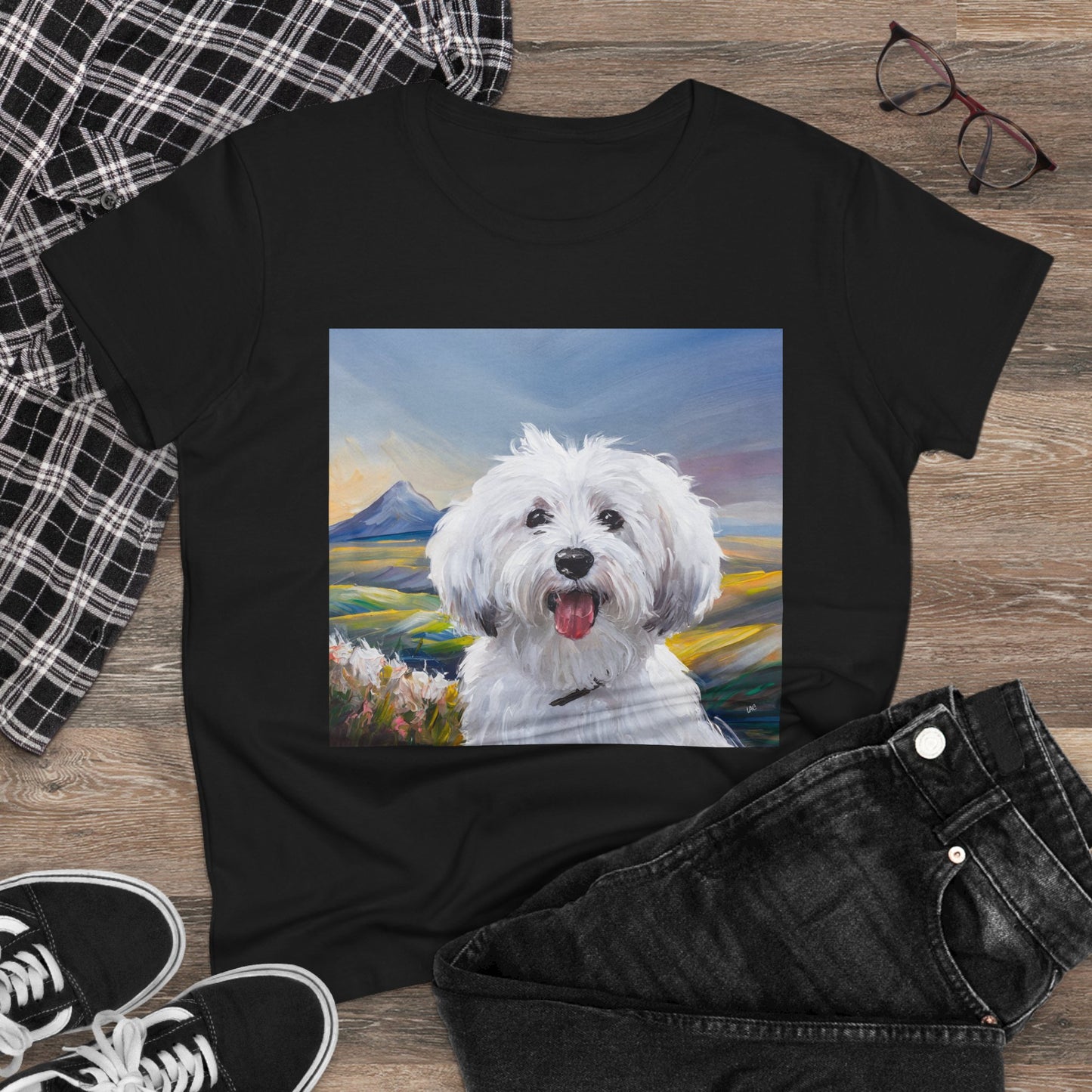 Coton de Tulear Women's Midweight Cotton Tee
