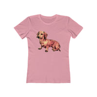 Dachshund 'Simone' - Women's Slim Fit Ringspun Cotton T-Shirt