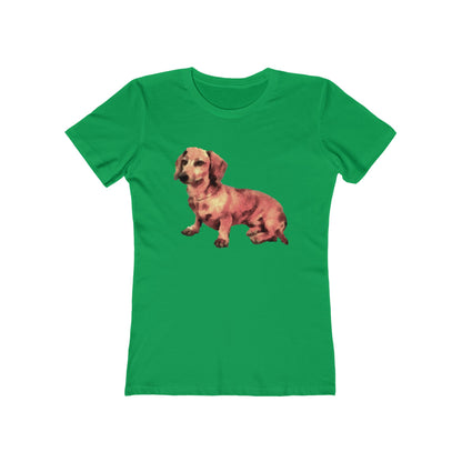 Dachshund 'Simone' - Women's Slim Fit Ringspun Cotton T-Shirt
