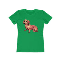 Dachshund 'Simone' - Women's Slim Fit Ringspun Cotton T-Shirt