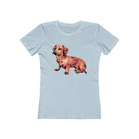 Dachshund 'Simone' - Women's Slim Fit Ringspun Cotton T-Shirt