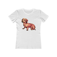 Dachshund 'Simone' - Women's Slim Fit Ringspun Cotton T-Shirt