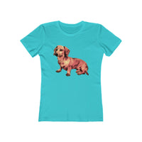 Dachshund 'Simone' - Women's Slim Fit Ringspun Cotton T-Shirt