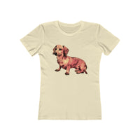 Dachshund 'Simone' - Women's Slim Fit Ringspun Cotton T-Shirt