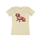 Dachshund 'Simone' - Women's Slim Fit Ringspun Cotton T-Shirt
