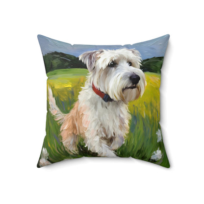 Dandie Dinmont Terrier - Spun Polyester Throw Pillow