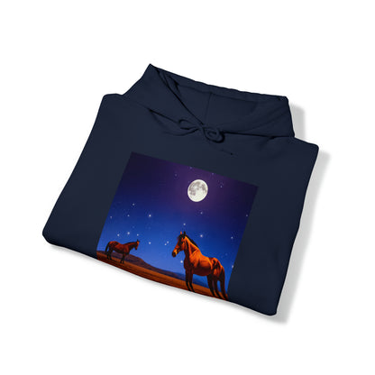 Moonlight Horses Unisex 50/50 Hooded Sweatshirt