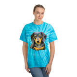 Dachshund 'Doxie 2' Unisex Cotton Tie-Dye Tee, Cyclone