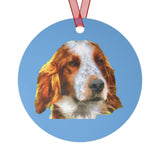 Irish Red & White Setter Metal Ornaments