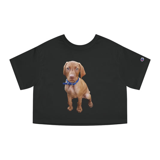Hungarian Vizsla 'Augie' Women's  Cropped CottonT-Shirt