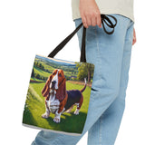 Basset Hound  --  Polyester Tote Bag (AOP)