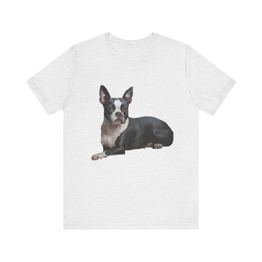 Blue Boston Terrier. -  Unisex Jersey Short Sleeve Tee