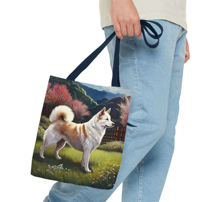 Kishu Ken Polyester Tote Bag - Adventure Awaits!