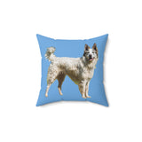 Pyrenean Shepherd   -  Spun Polyester Square Throw Pillow