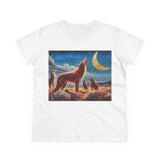 Coyotees under Moonlight Women's Midweight Cotton Tee