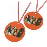 King Charles Spaniels "Cavalier Club" Metal Ornaments