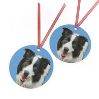 Border Collie '#2'  -  Metal Ornaments