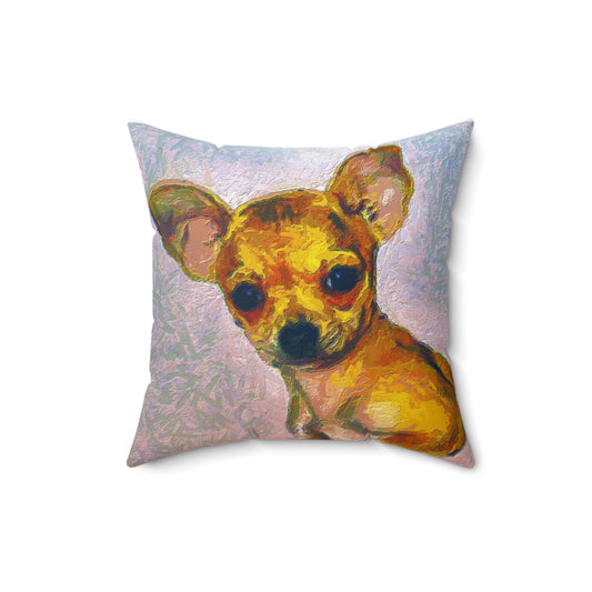 Chihuahua 'Belle' Spun Polyester Throw Pillow