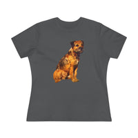 'Andrew' Border Terrier Women's Relaxed Fit Cotton Tee