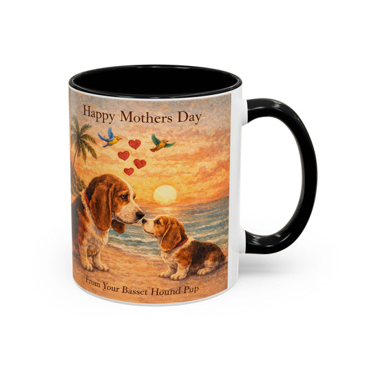 Basset Hounds - Mother's Day Accent Coffee Mug (11, 15oz)