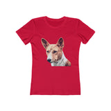 Basenji Women's Slim Fit  Ringspun Cotton T-Shirt by DoggyLips™