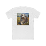 Bearded Collie Men's Fitted Cotton Crew Tee