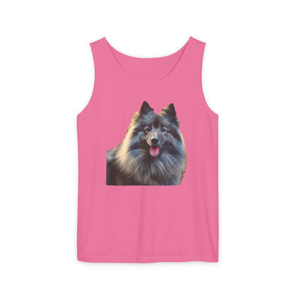 Keeshond Unisex Relaxed Fit Garment-Dyed Tank Top
