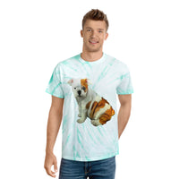 English Bulldog 'Bugsy' - Unisex Tie-Dye Tee, Cyclone