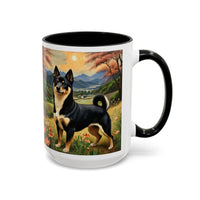 Shiba Inu - Black and Tan  --  Ceramic Accent Coffee Mug (11, 15oz)