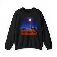 Horses in Moonlight - 	 Unisex 50/50 Crewneck Sweatshirt