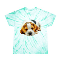 English Foxhound 'Sasha' Unisex Cotton Tie-Dye Tee, Cyclone