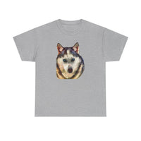 Siberian Husky 'Sacha' Unisex Heavy Cotton Tee