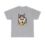 Siberian Husky 'Sacha' Unisex Heavy Cotton Tee