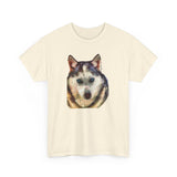 Siberian Husky 'Sacha' Unisex Heavy Cotton Tee