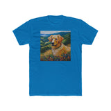 Golden Retriever #3 - Men's Fitted Cotton Crew Tee