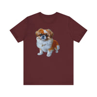 Pekingese Puppy Unisex Jersey Short Sleeve Tee