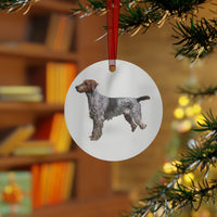 Whimsical Wirehaired Pointing Griffon Metal Christmas Tree Ornaments