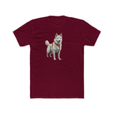 Yakutian Laika  Men's FItted Cotton Crew Tee